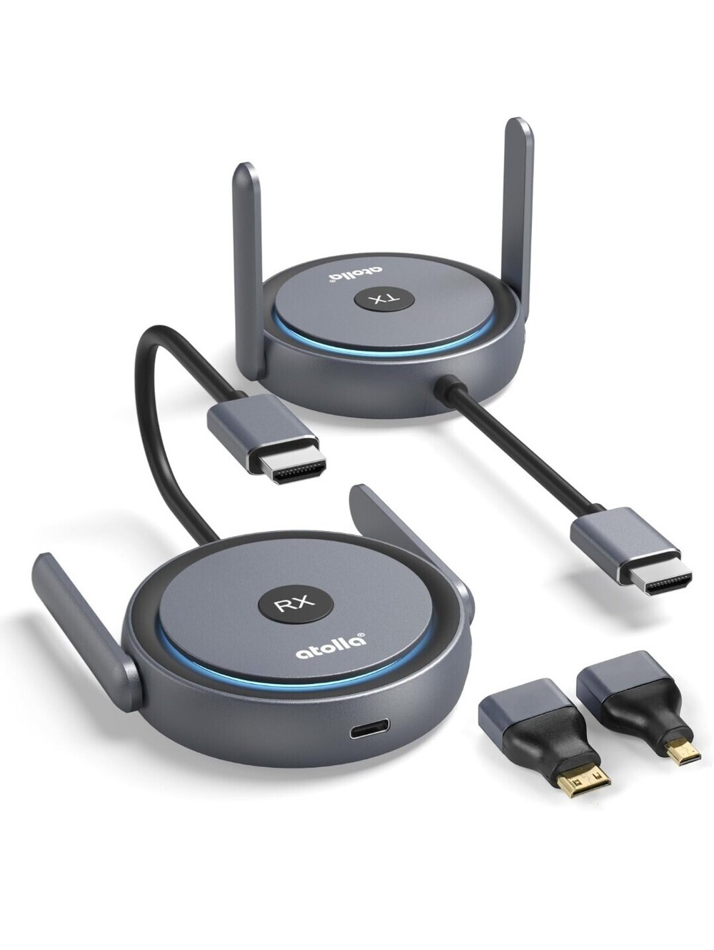 Wireless HDMI Transmitter Receiver 1080P 60Hz 328FT Long Range Dual Band